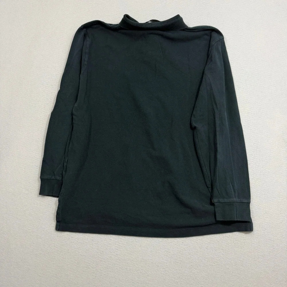 Vintage Polo Ralph Lauren Shirt Mens XXL Black Long Sleeve Pony Logo Pique Rugby